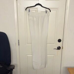 Ann Taylor Cream Wide-Leg Pants